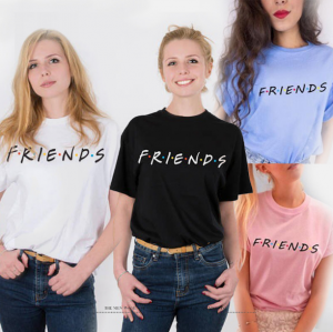 בלאק פריידי ישראל - מבצעים לכל השנה בגדי נשים Hot Friends T-Shirt TV Show Inspired Women Fashion Tee Tops Tumblr t shirts