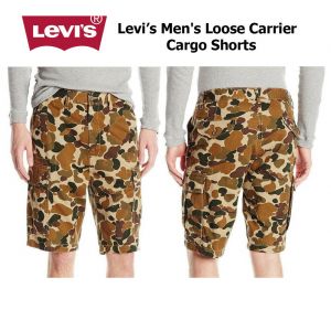 בלאק פריידי ישראל - מבצעים לכל השנה בגדי גברים Levis Men&#039;s Loose Carrier Cargo Shorts