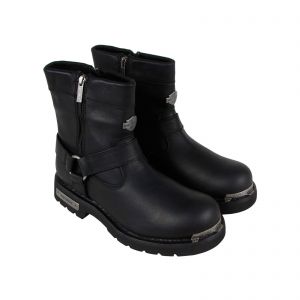בלאק פריידי ישראל - מבצעים לכל השנה נעלי גברים Harley-Davidso<wbr/>n Cromwell Mens Black Leather Motorcycle Zipper Boots Shoes