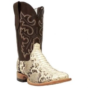 בלאק פריידי ישראל - מבצעים לכל השנה נעלי גברים Cowtown Men&#039;s Square Toe Python Snakeskin Leather Cowboy Boots Q818