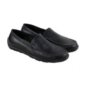 בלאק פריידי ישראל - מבצעים לכל השנה נעלי גברים Tommy Bahama Acanto Mens Black Leather Casual Dress Slip On Loafers Shoes