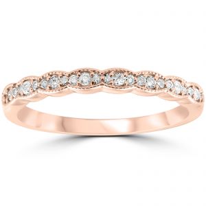 בלאק פריידי ישראל - מבצעים לכל השנה שעונים ותכשיטים 1/5 cttw Diamond Stackable Womens Wedding Ring 14k Rose Gold