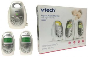 בלאק פריידי ישראל - מבצעים לכל השנה לאם ולילד VTech Safe Digital Baby Vibrating Audio Monitor with 2 Parent Units DM223-2 NEW