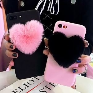 בלאק פריידי ישראל - מבצעים לכל השנה הכל עד 10 דולר Lovely 3D Love Heart Cute hair Phone Case Cover For iphone X 6s 7 8 Plus 5 5S SE