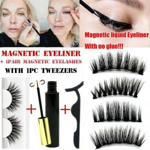 בלאק פריידי ישראל - מבצעים לכל השנה טיפוח ויופי Magnetic liquid Eyeliner False Eyelashes Tweezer Set Eye Lashes Waterproof Kit